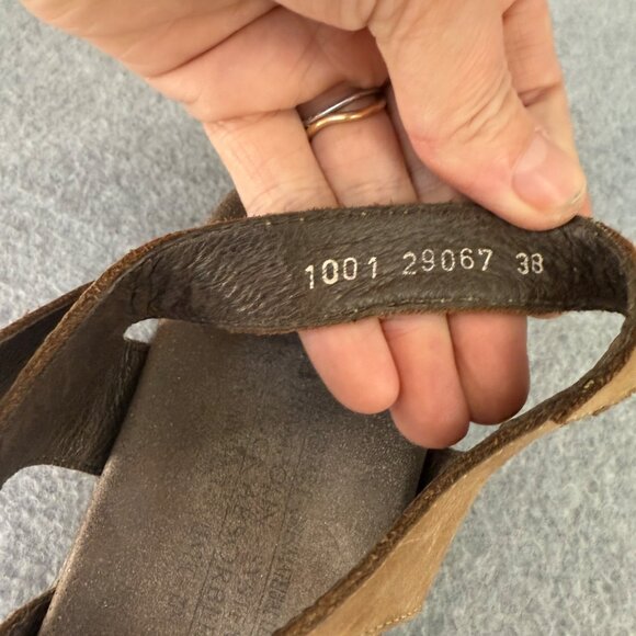 Mephisto Womens Size 38 / US 8 Brown Leather Adjustable Strap Sandals Buckles - Picture 8 of 14